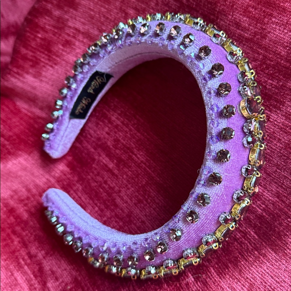 Crystal Embellished Purple Headband